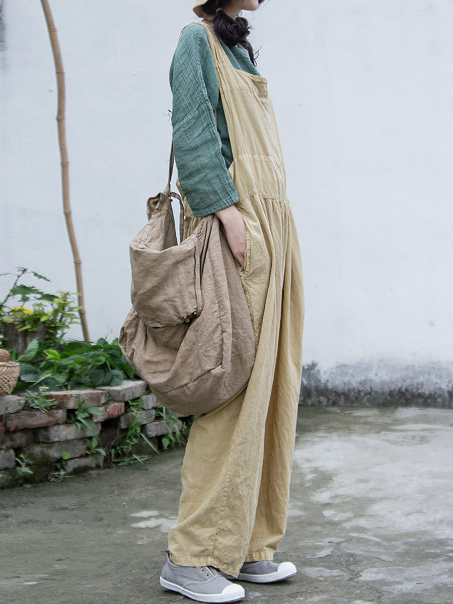 Retró Egyszínű Nagy Űrtartalmú Vászon Vászon Válltáska