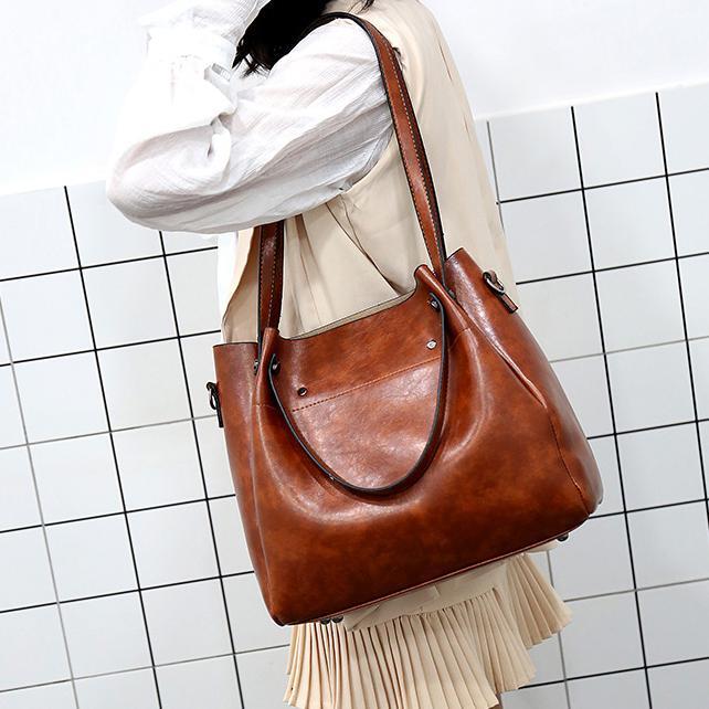👜Női Vintage Négyrészes Nagy Kapacitású, Egyszínű Crossbody Válltáska