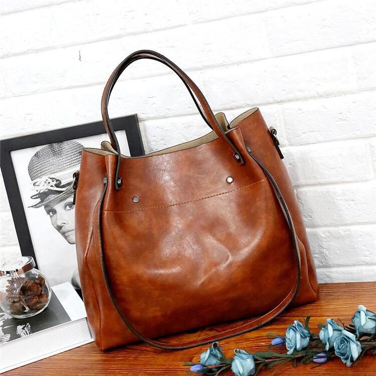 👜Női Vintage Négyrészes Nagy Kapacitású, Egyszínű Crossbody Válltáska