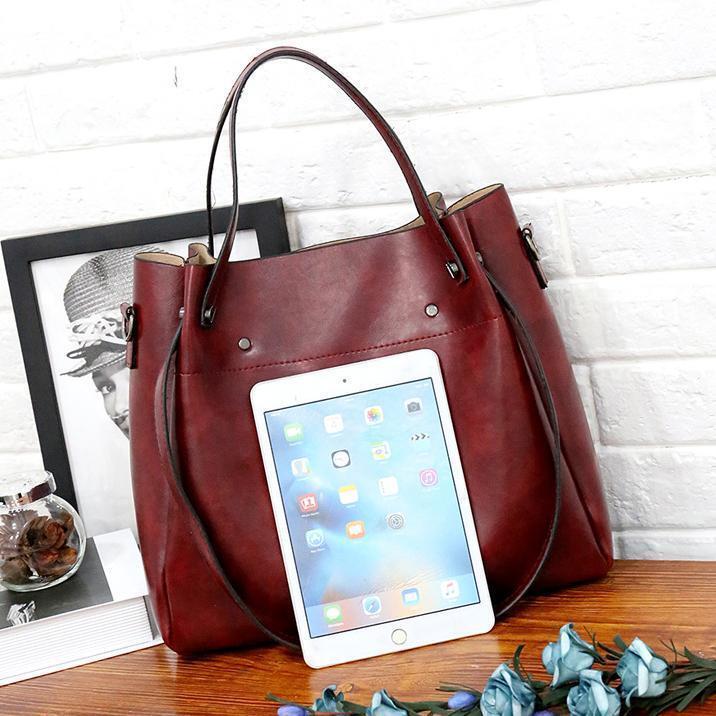 👜Női Vintage Négyrészes Nagy Kapacitású, Egyszínű Crossbody Válltáska