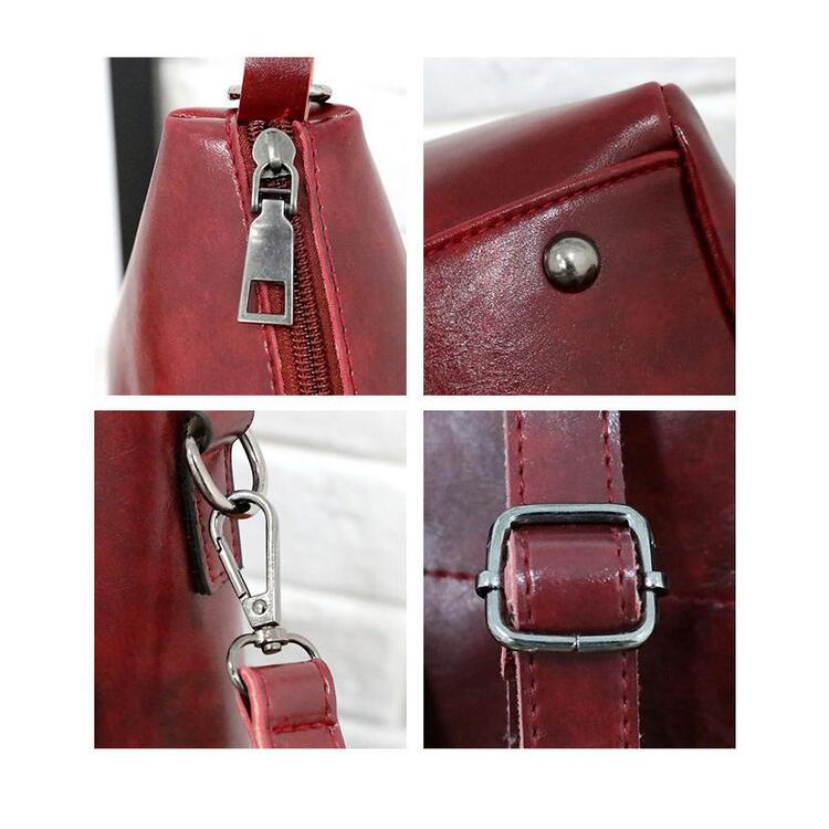 👜Női Vintage Négyrészes Nagy Kapacitású, Egyszínű Crossbody Válltáska