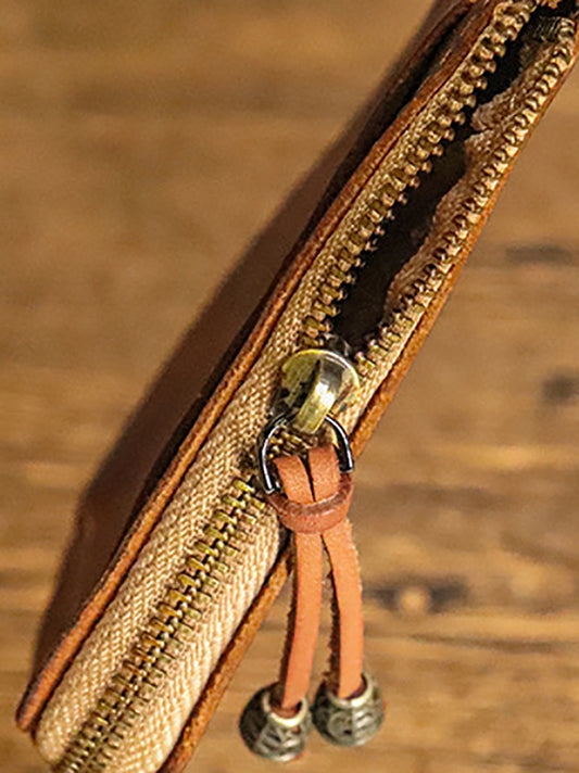 Women Casual Genuine Leather Square Coin Purse