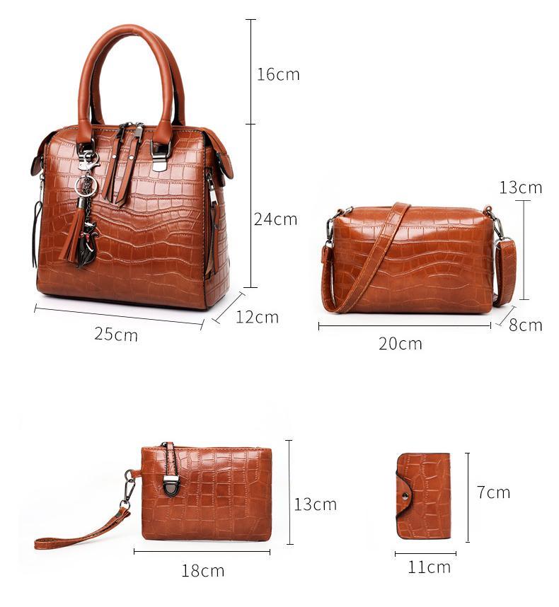 👜Kiárusítás Exkluzív Táska Ajánlat 🔥 (4 db/1 szett) Modern Bőr Táska