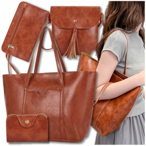 👜Női Shopper Táska-Szett Bőr Válltáska Tágas