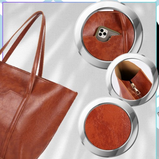 👜Női Shopper Táska-Szett Bőr Válltáska Tágas